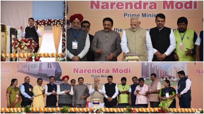 [:en]Prime Minister Mr. Narendra Modiji launch the 90 thousand houses scheme of CIDCO under Pradhan Mantri Awas Yojana and inaugurated the Bhoomi Poojan of the Mumbai Metro 5 and Metro 9 work on the 18th of December 2018.[:hi]दिनांक १८ डिसेंबर रोजी मुंबई मेट्रो५ व मेट्रो९ च्या कामांचे भूमिपूजन व प्रधानमंत्री आवास योजनेअंतर्गत सिडकोकडून ९० हजार घरांच्या योजनेचा शुभारंभ मा. प्रधानमंत्री श्री. नरेंद्र मोदीजी यांच्या शुभहस्ते झाले.[:] 1