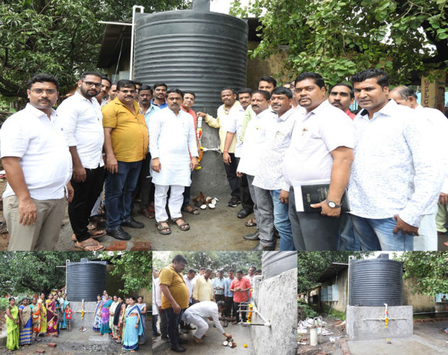 [:en]Water tanks were inaugurated under the Panvel Municipal Corporation Ward no. 1.[:hi]धानसर व करवले गावात पाण्याच्या टाक्यांचे उद्घाटन करण्यात आले.[:] 1