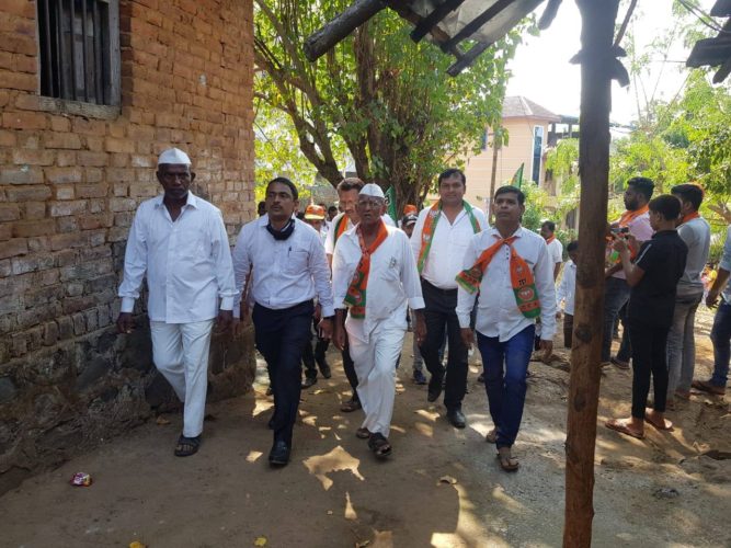 [:en]On the backdrop of Gram Panchayat elections in Panvel taluka, a grand rally was organized at Vaje village to campaign for the official candidates of Bharatiya Janata Party.[:hi]पनवेल तालुक्यातील ग्रामपंचायत निवडणुकीच्या पार्श्वभूमीवर भारतीय जनता पार्टीच्या अधिकृत उमेदवारांच्या प्रचारार्थ वाजे पनवेल येथे भव्य रॅॅलीचे आयोजन करण्यात आले होते.[:] 1